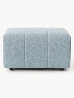 Reposapiés puf en tejido bouclé Lena