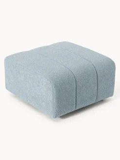 Reposapiés puf en tejido bouclé Lena