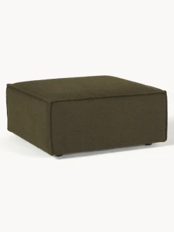Reposapiés puf en tejido bouclé Lennon