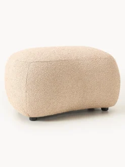 Reposapiés puf en tejido bouclé Alba