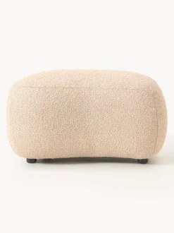 Reposapiés puf en tejido bouclé Alba