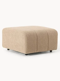 Reposapiés puf en tejido bouclé Lena