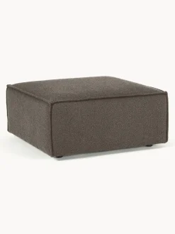 Reposapiés puf en tejido bouclé Lennon