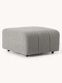 Reposapiés puf en tejido bouclé Lena