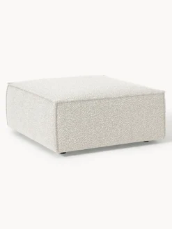 Reposapiés puf en tejido bouclé Lennon
