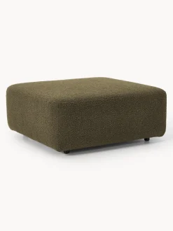 Reposapiés puf en tejido bouclé Anton