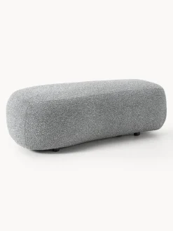 Reposapiés puf grande en tejido bouclé Alba