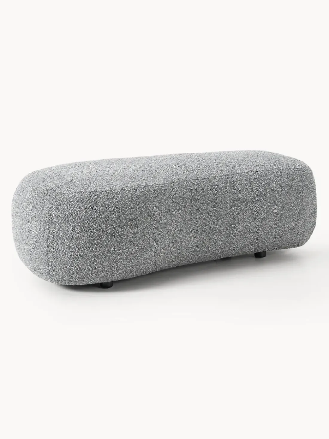 Reposapiés puf grande en tejido bouclé Alba