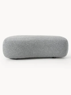 Reposapiés puf grande en tejido bouclé Alba