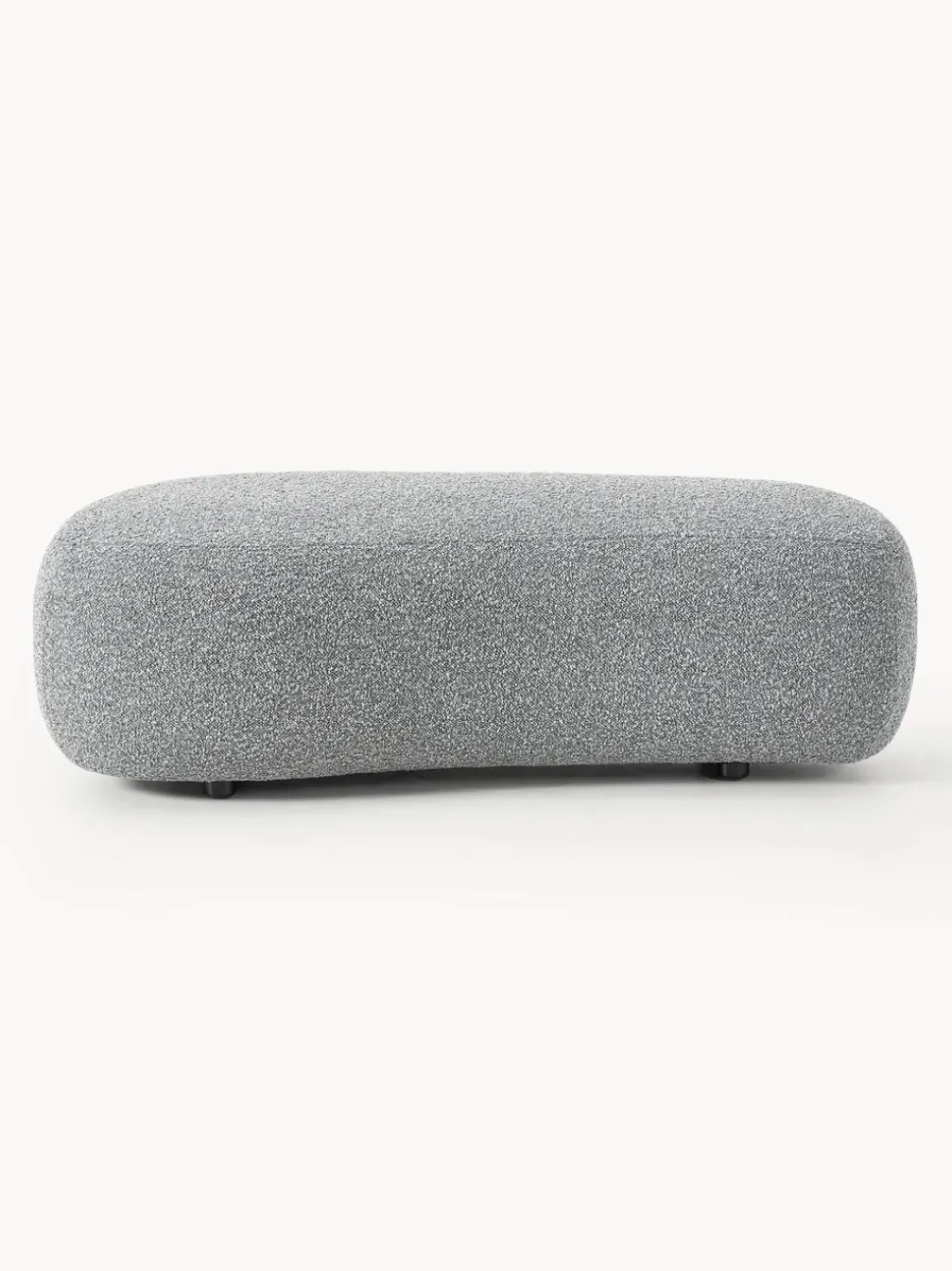 Reposapiés puf grande en tejido bouclé Alba