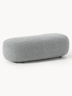 Reposapiés puf grande en tejido bouclé Alba
