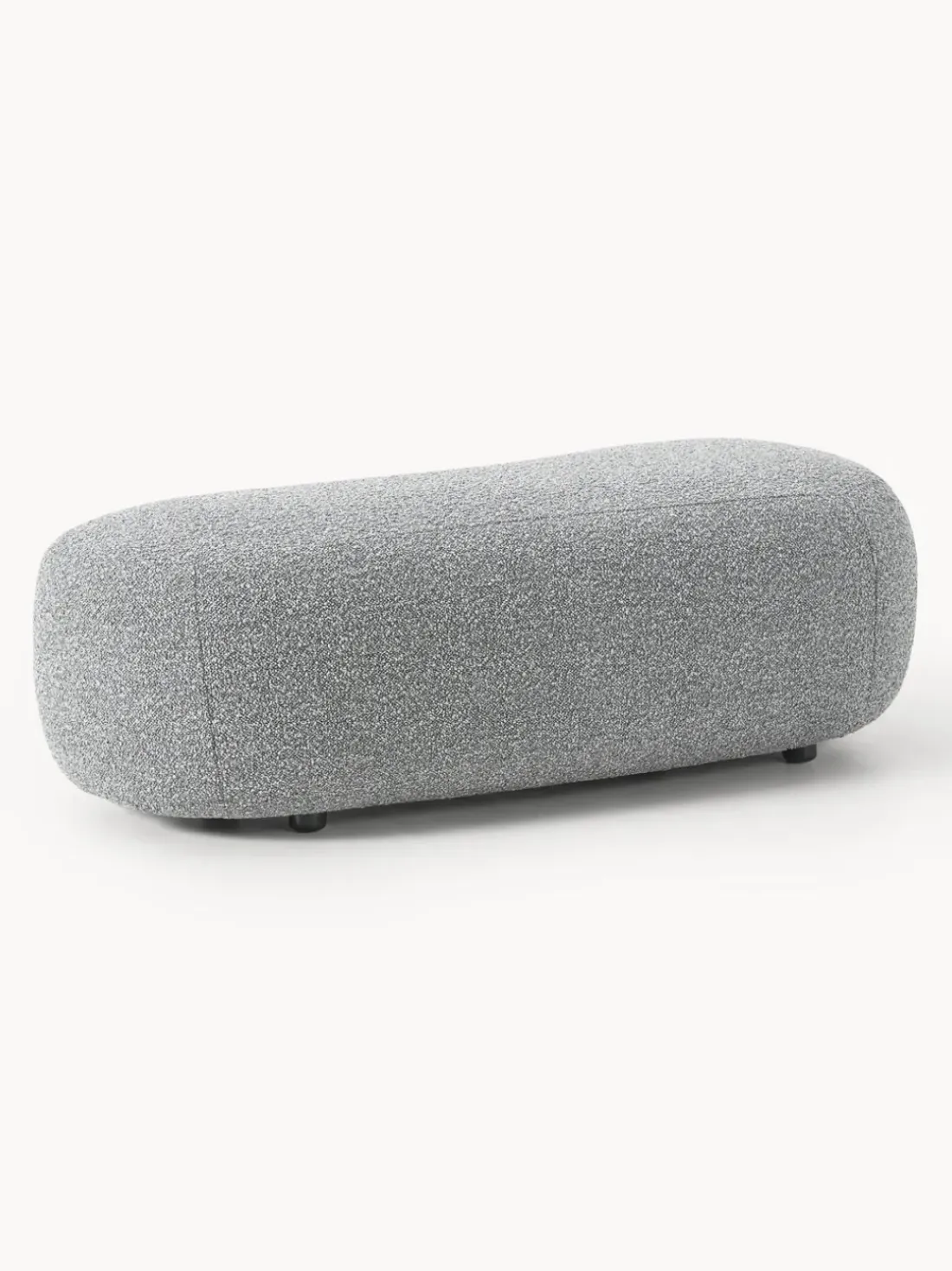 Reposapiés puf grande en tejido bouclé Alba