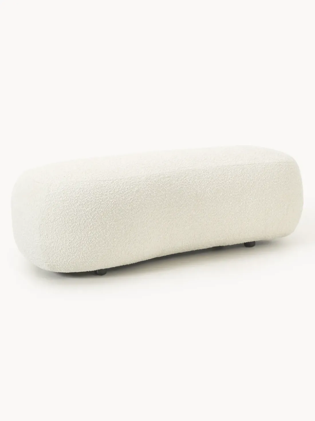 Reposapiés puf grande en tejido bouclé Alba