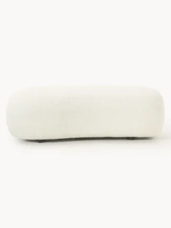 Reposapiés puf grande en tejido bouclé Alba