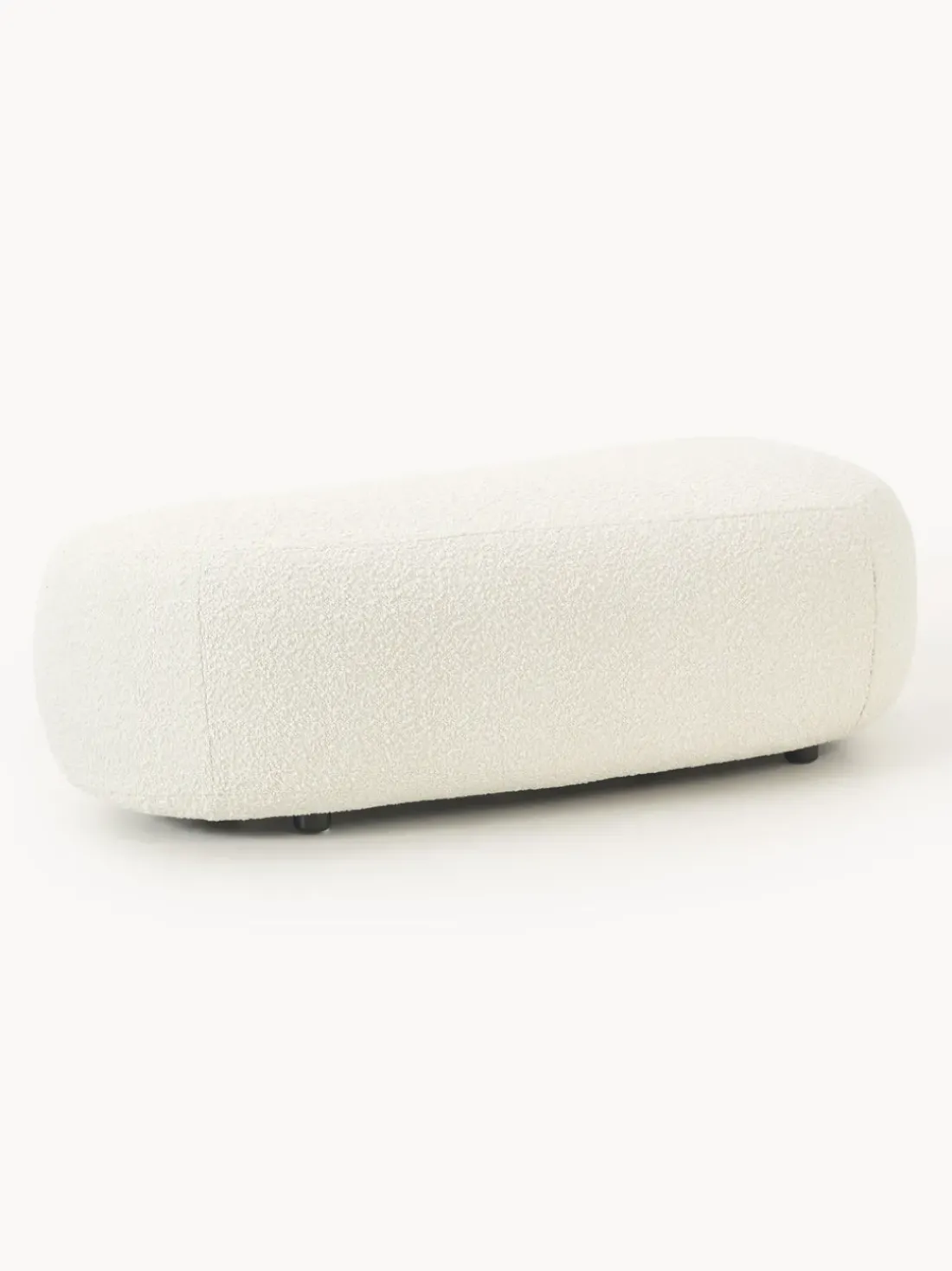 Reposapiés puf grande en tejido bouclé Alba