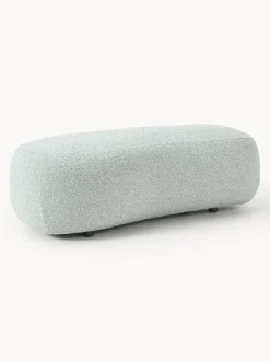 Reposapiés puf grande en tejido bouclé Alba