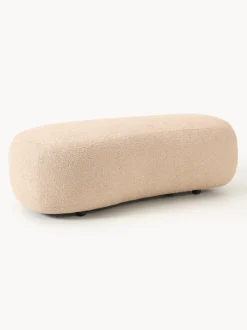 Reposapiés puf grande en tejido bouclé Alba