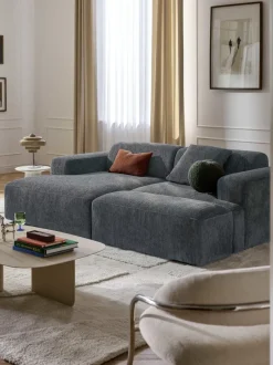 Reposapiés puf grande Melva, 116 x 42 cm