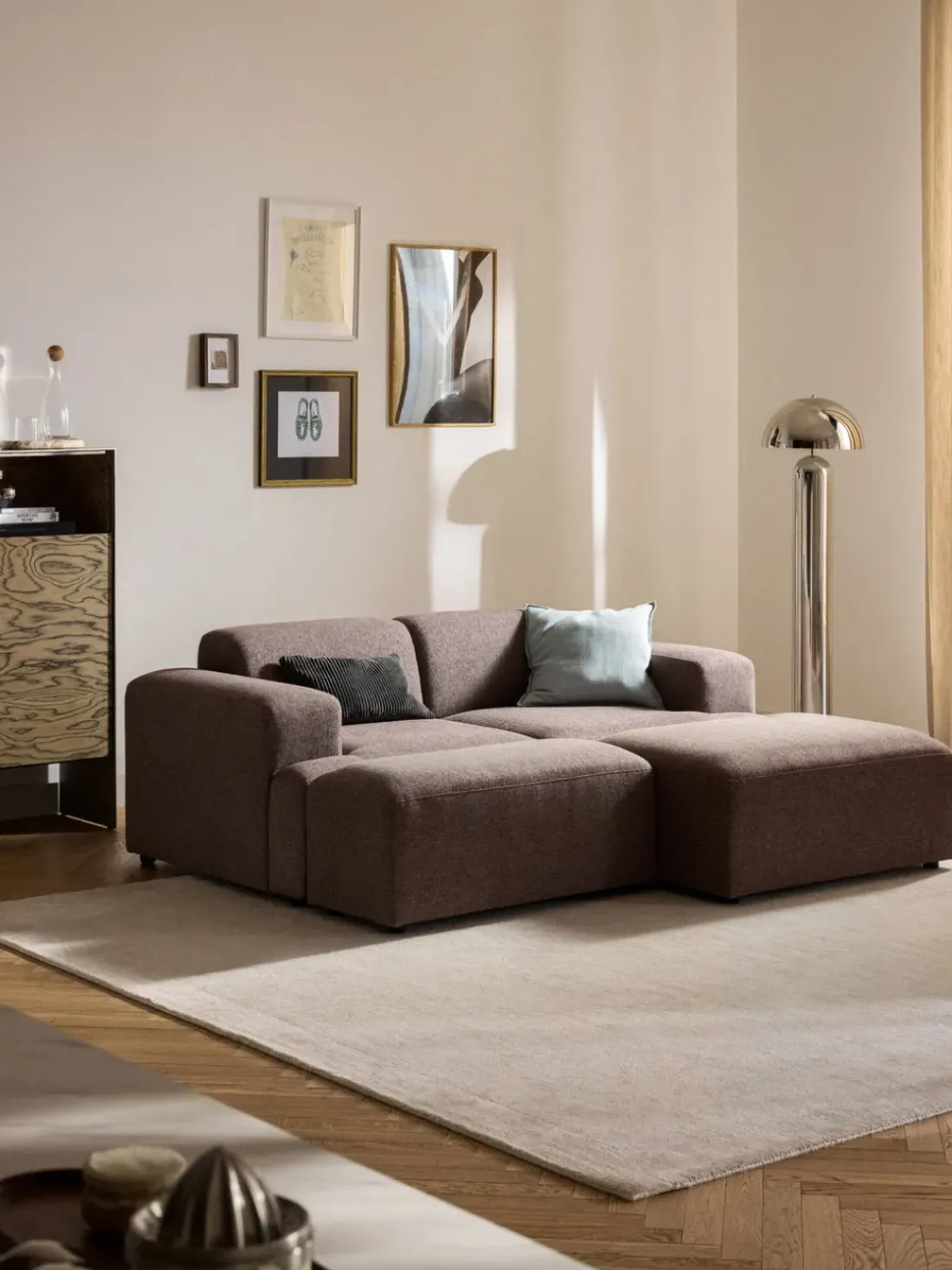 Reposapiés puf Melva, 99 x 42 cm