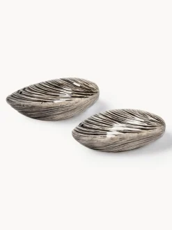 Salero y pimentero artesanales de dolomita Mussel, 2 uds.