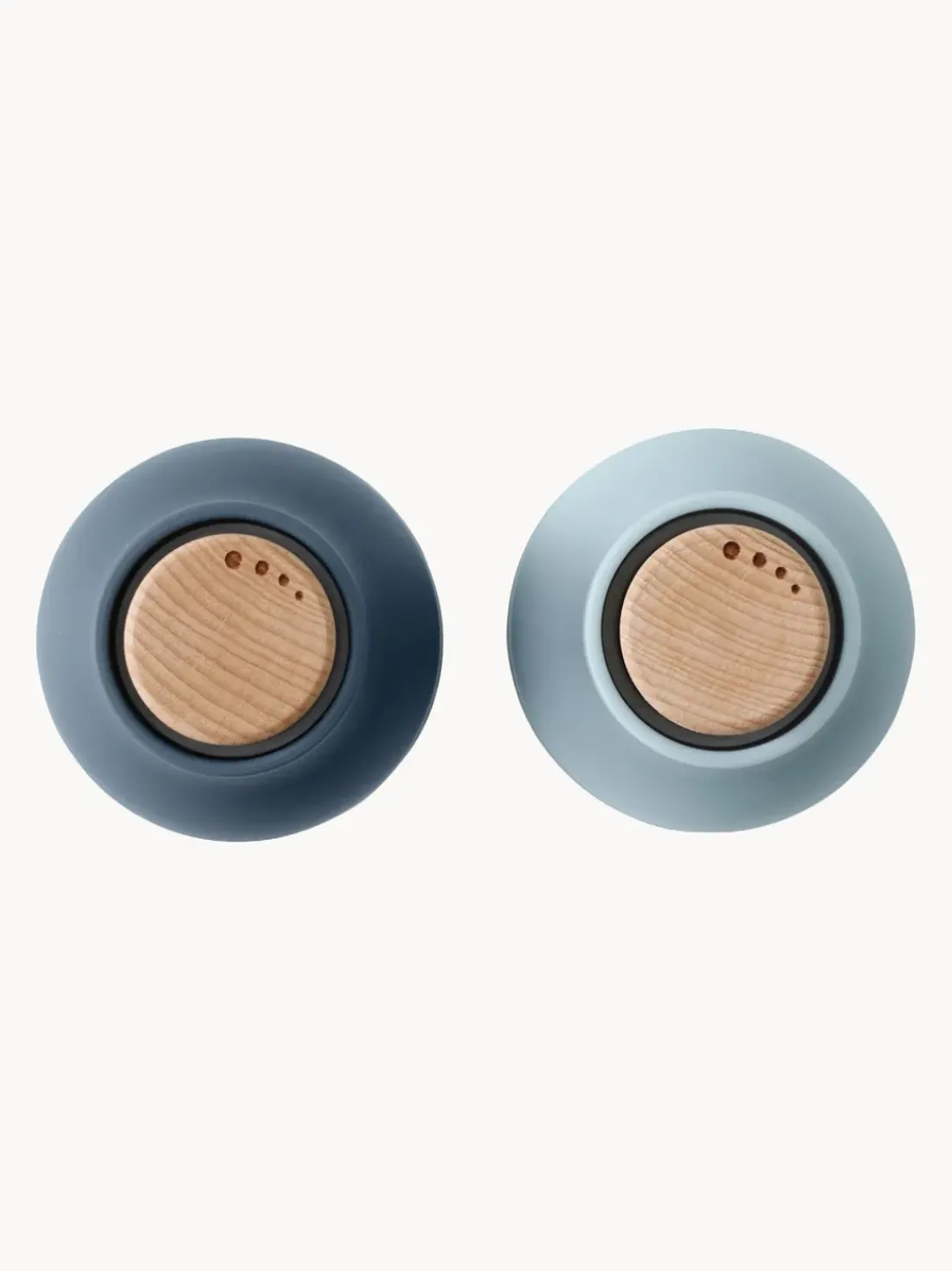 Salero y pimentero pequeños de diseño con tapa de haya Bottle Grinder, 2 uds.