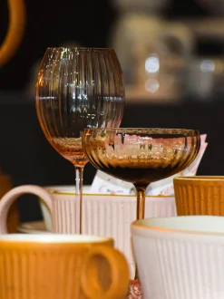Set de copas de vino blanco artesanales Lyon, 2 uds.