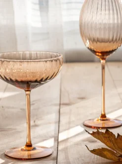 Set de copas de vino blanco artesanales Lyon, 2 uds.
