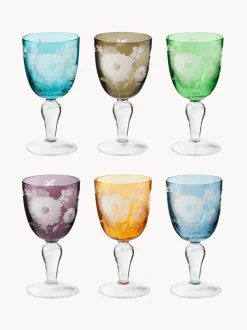 Set de copas de vino Peony, 6 uds.