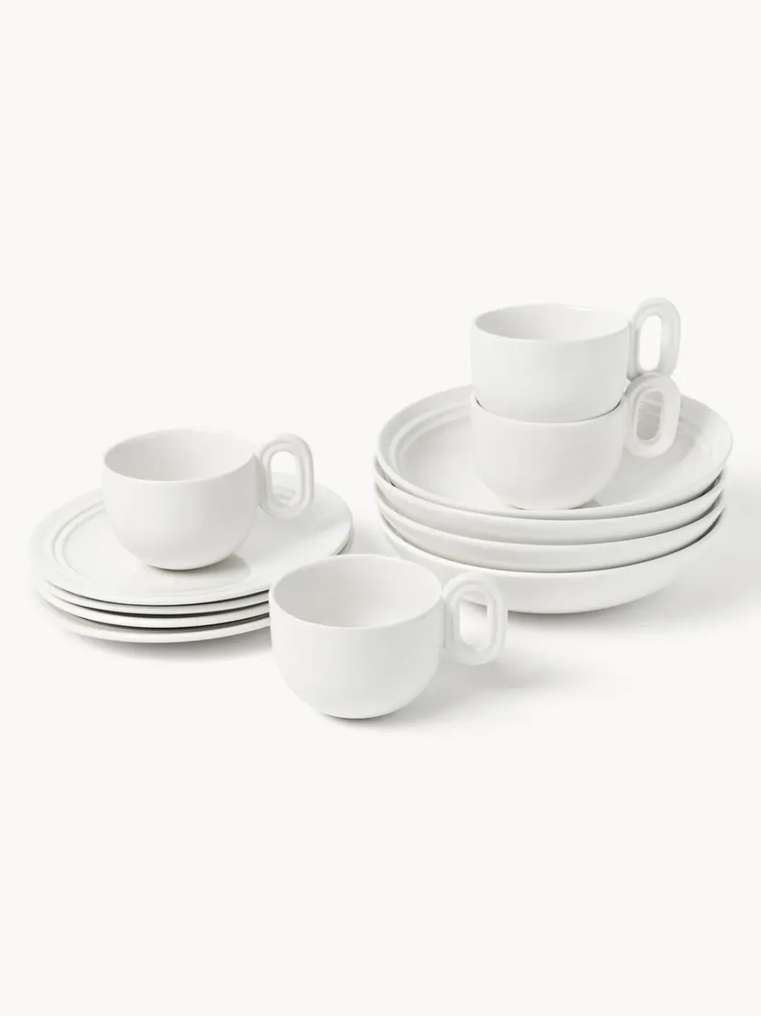 Set de desayuno artesanal Stevns, 4 comensales (12 pzas.)