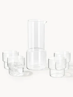Set de jarra con vasos de agua siplado Gustave, 5 pzas.