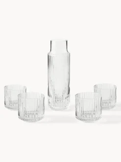 Set de jarra soplada con vasos Aleo, 5 pzas.
