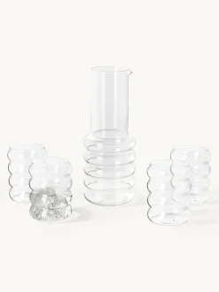 Set de jarra y vasos soplado Bubbly, 5 pzas.