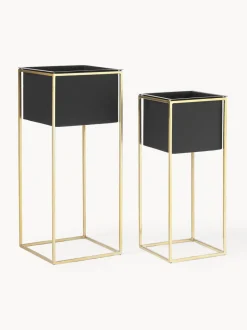 Set de maceteros de metal Leilani, 2 uds.