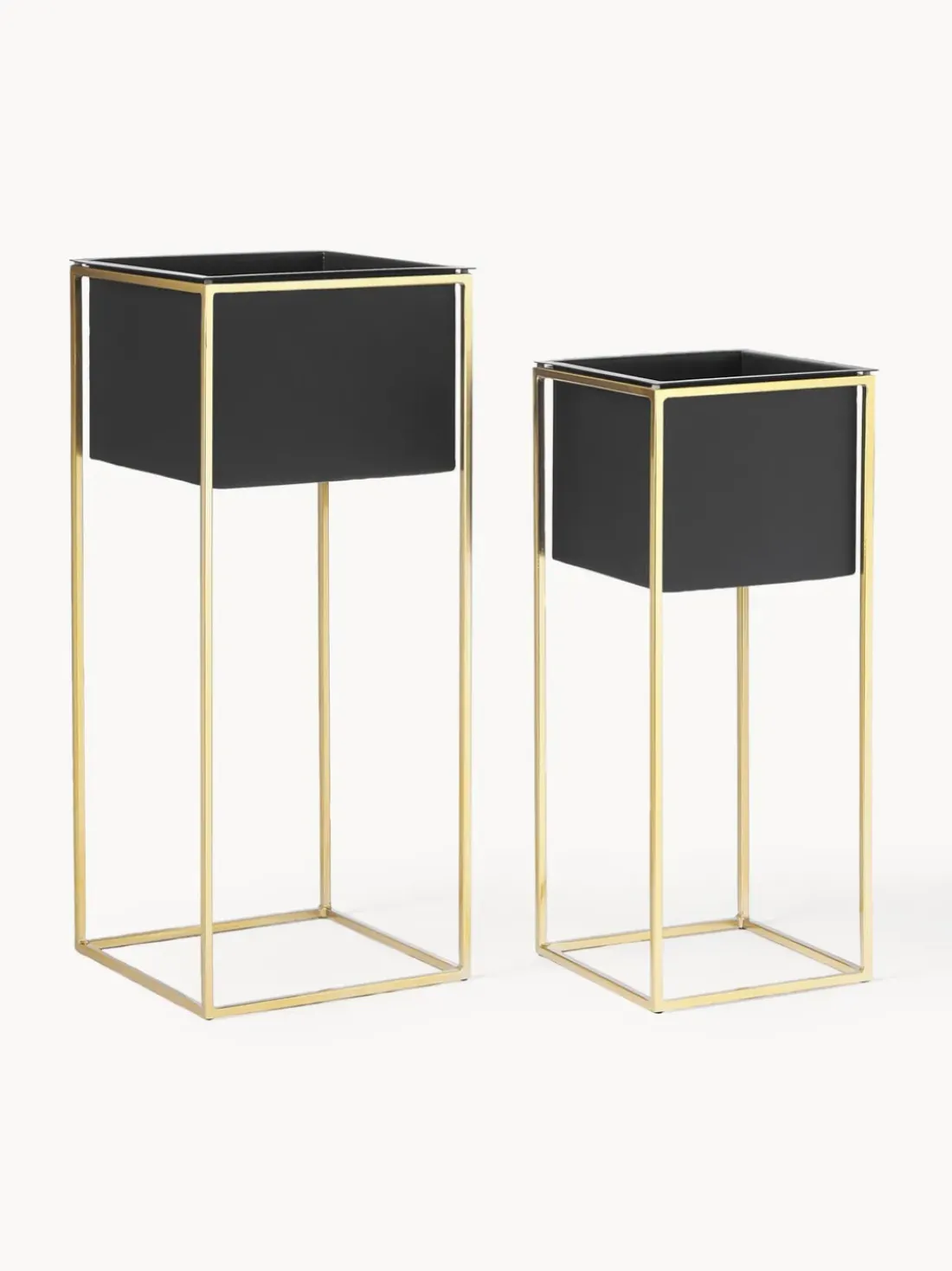 Set de maceteros de metal Leilani, 2 uds.