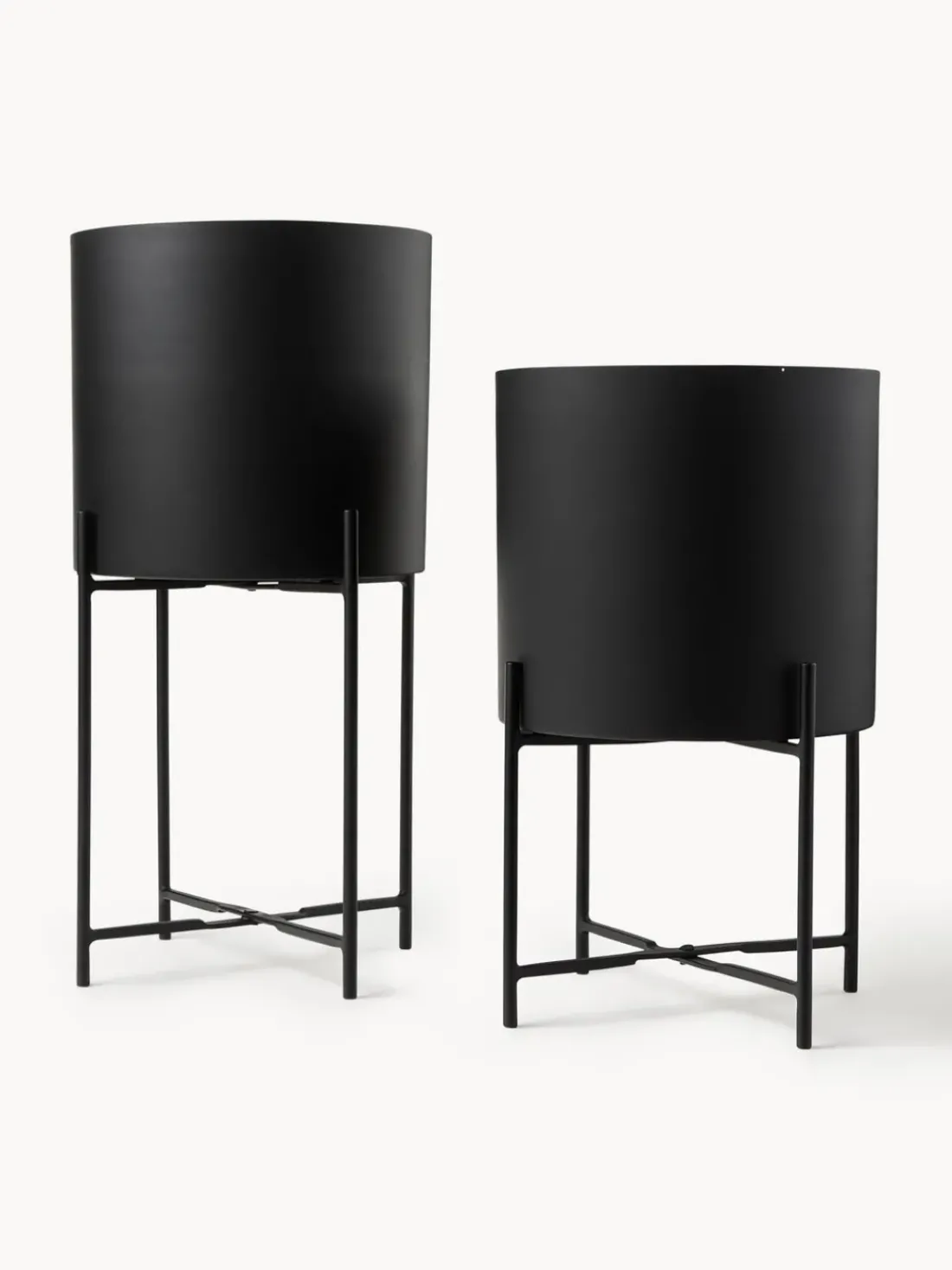 Set de maceteros de metal Mina, 2 uds.