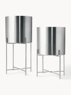 Set de maceteros de metal Mina, 2 uds.