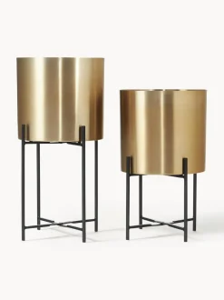 Set de maceteros de metal Mina, 2 uds.