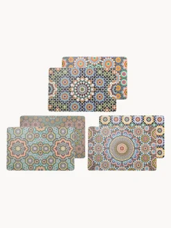 Set de manteles individuales doble cara de plástico Marrakesch, 6 pzas.