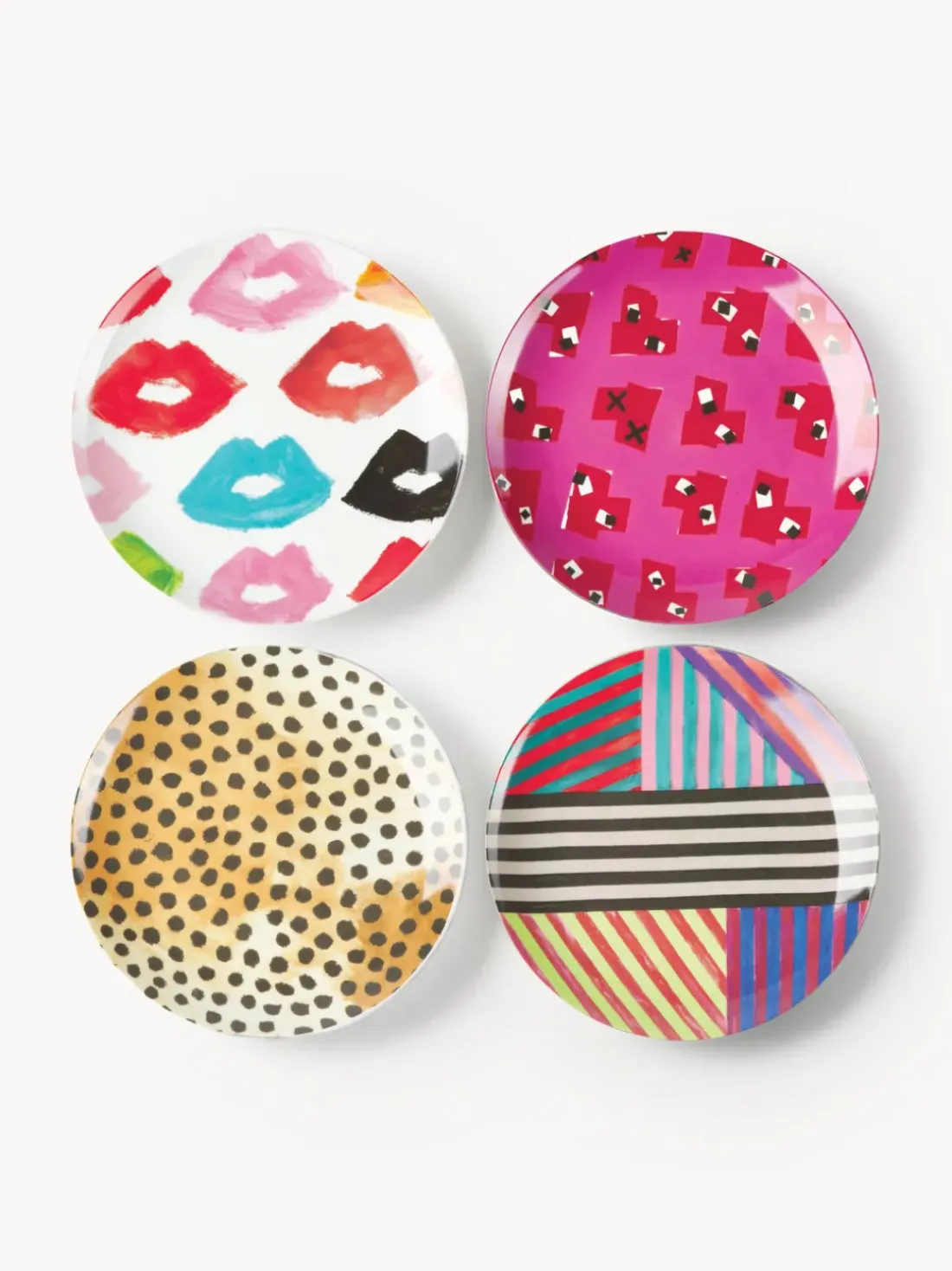Set de platos postre de porcelana de diseño Carol, 4 uds.