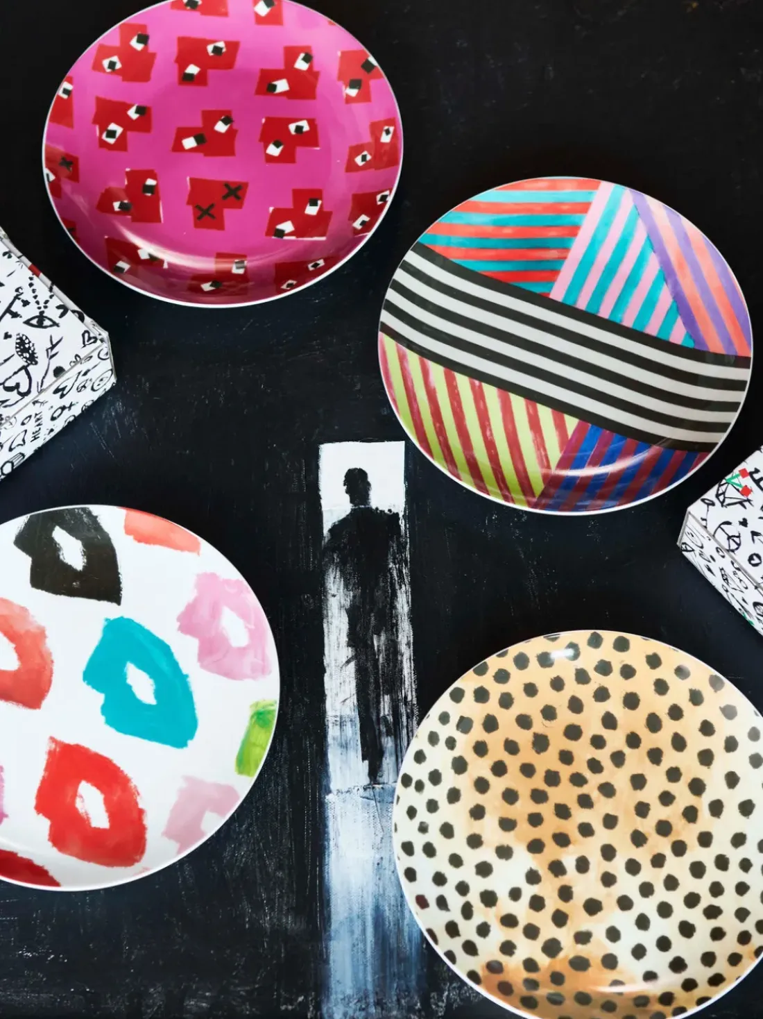 Set de platos postre de porcelana de diseño Carol, 4 uds.