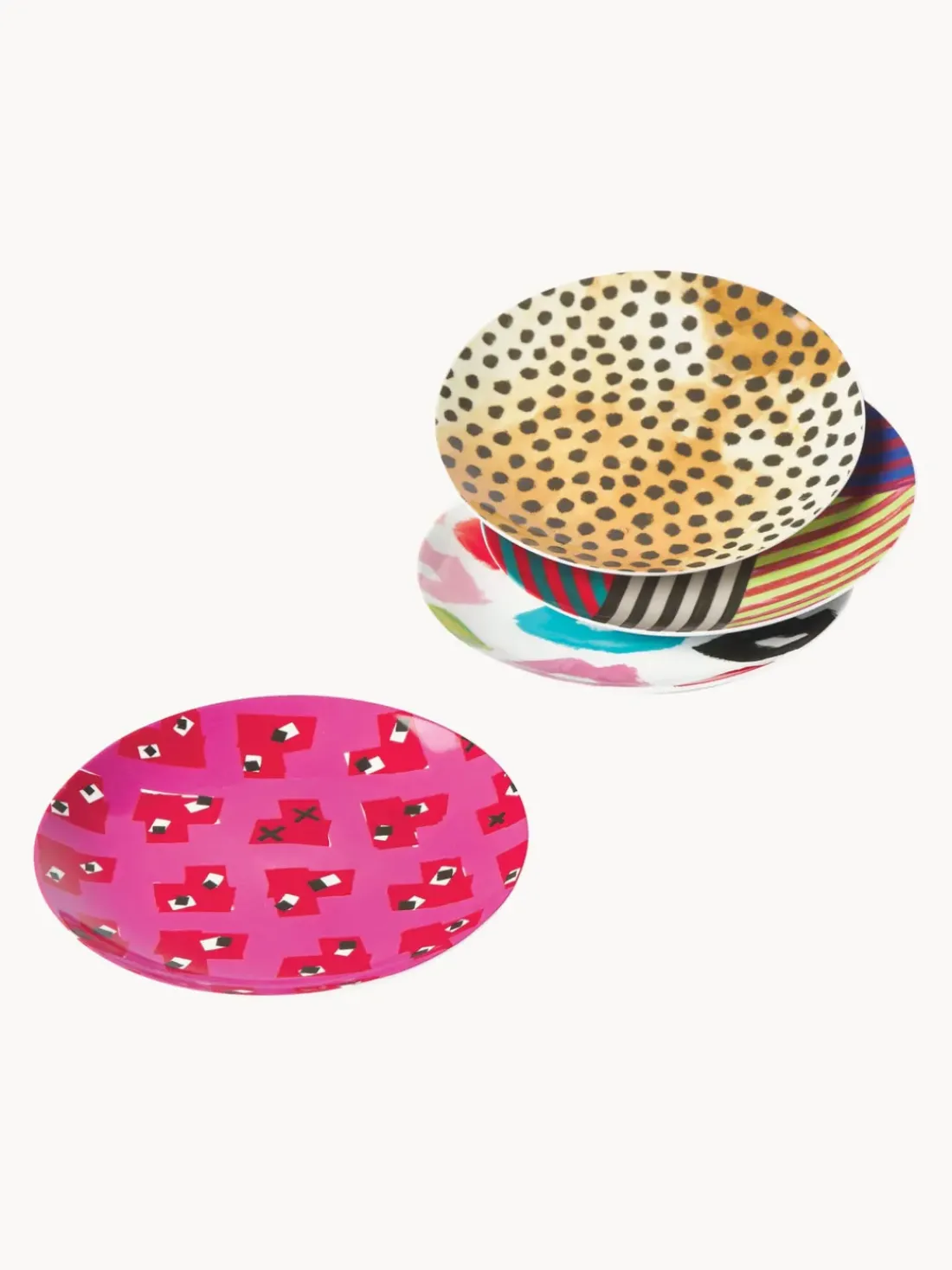 Set de platos postre de porcelana de diseño Carol, 4 uds.