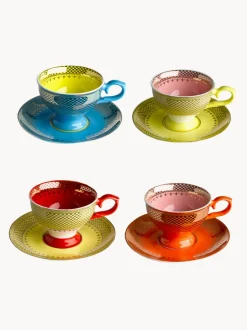 Set de tazas de espresso con platitos Grandma, 4 uds.
