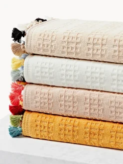 Set de toallas de terciopelo con flecos Tallulah, tamaños diferentes