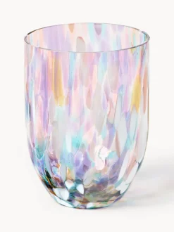Set de vasos de agua pequeños artesanales Splash, 6 uds.