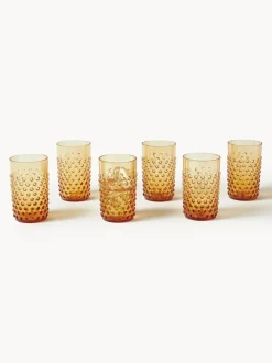 Set de vasos soplaos Hobnail, 6 uds.