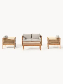 Set lounge para exterior de madera de acacia Bo, 4 pzas.