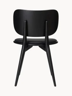 Silla artesanal de cuero y madera Rock