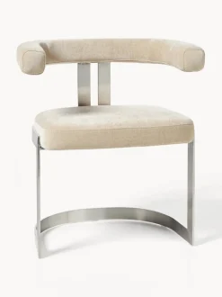 Silla cantilever tapizada Gianni