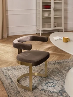 Silla cantilever tapizada Gianni