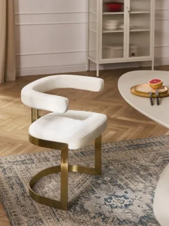 Silla cantilever tapizada Gianni